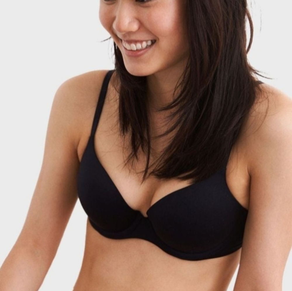 AERIE Harper Push Up Black Bra Size 32DD NEW NWT
